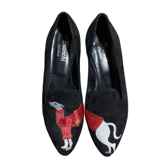 Victorio Bianchi Womens Greyhound Hound 37 Italy Vero Cuoio Loafers Shoes - Picture 2 of 8